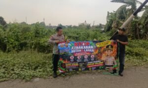 Polsek Cibeber Ajak Warga Jaga Kamtibmas dan Cegah Kebakaran Lahan