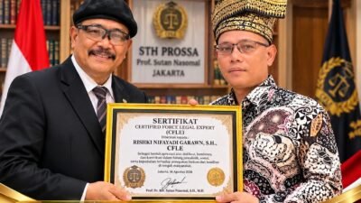 Prof. Sutan Nasomal Sematkan Gelar CFLE kepada Rishki Nifayadi Garawn