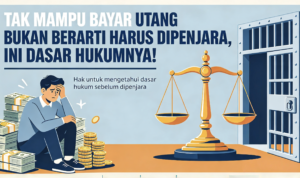 TAK MAMPU BAYAR UTANG BUKAN BERARTI HARUS DIPENJARA, INI DASAR HUKUMNYA!